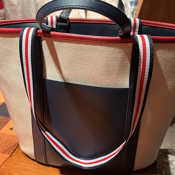 New without tags INC canvas purse Two different handles Light beige canvas - Picture 5 of 8